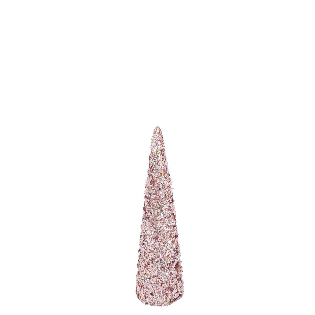 Stożek brokatowy piankowy jasnoróżowy mały H46cm J-Line