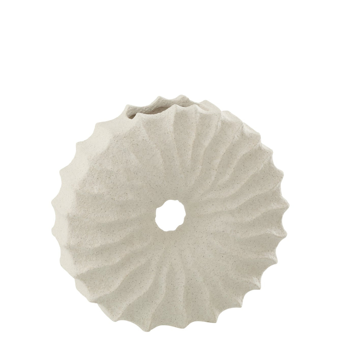 Wazon ceramiczny imitacja piasku biały mały J-Line
