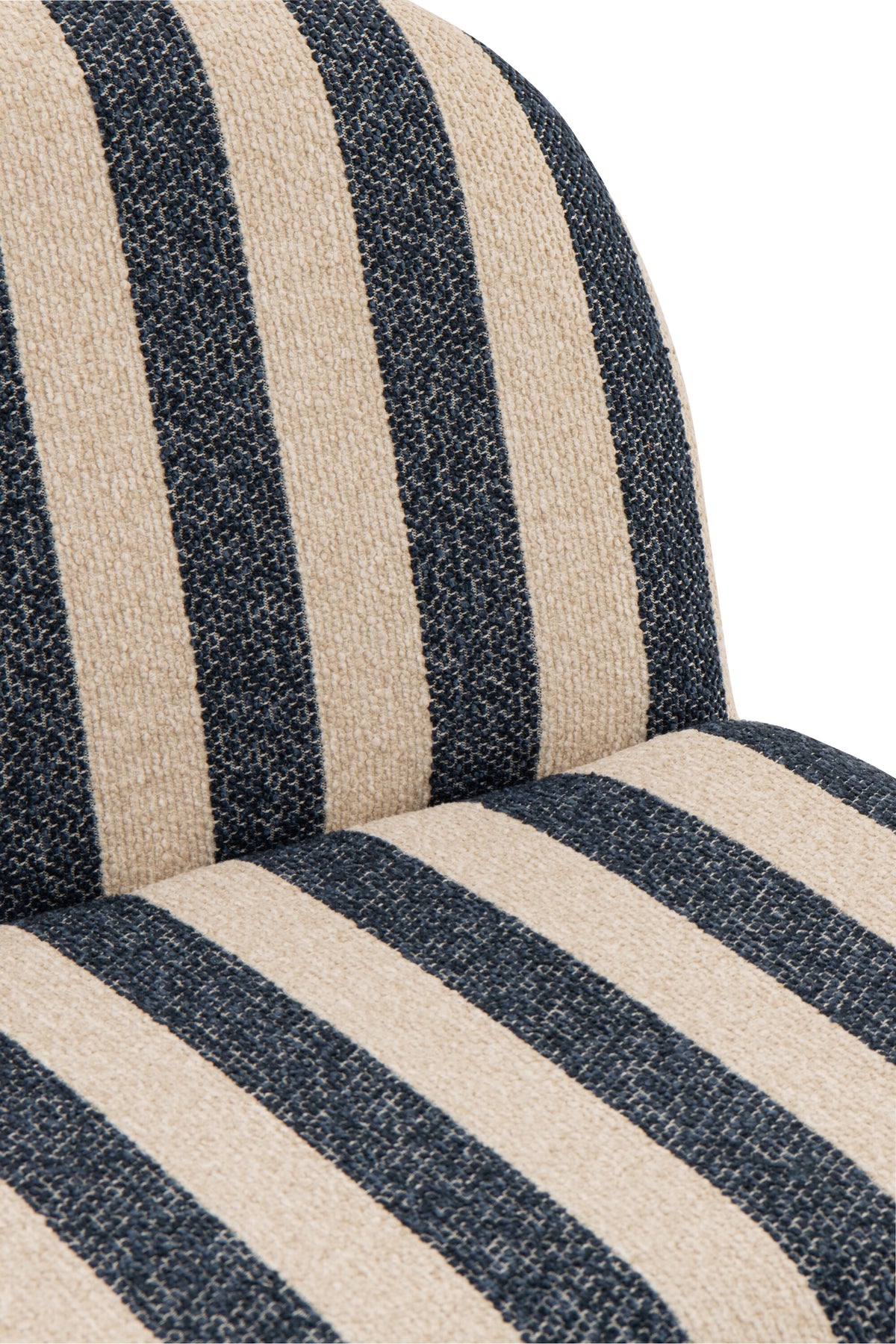 Fotel wypoczynkowy z pufą, pasy w szarym i białym kolorze, J-Line