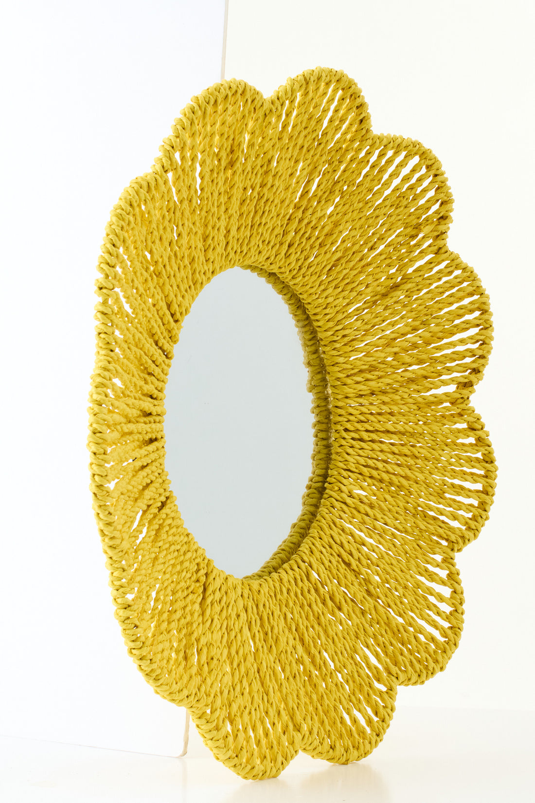Lustro ścienne Raffia Yellow J-Line