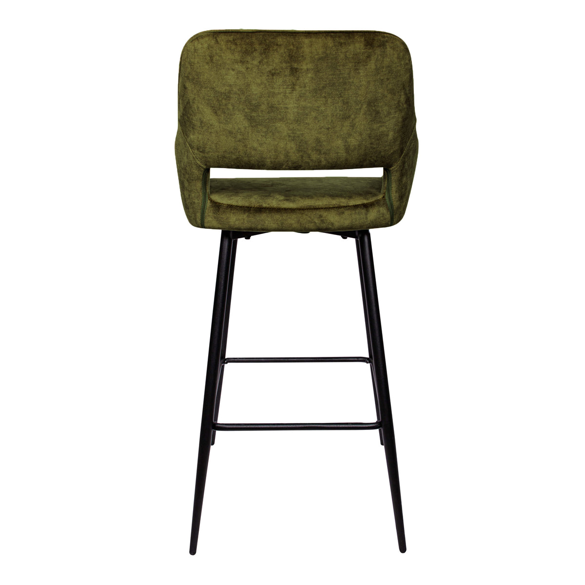 Hokery Fallon Velvet Green z czarnymi metalowymi nogami, zestaw 2 szt. KD PTMD