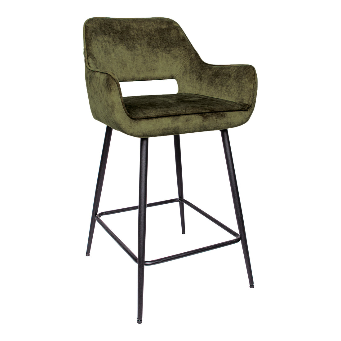 Zestaw 2 stołków barowych Fal Low Velvet Green PTMD