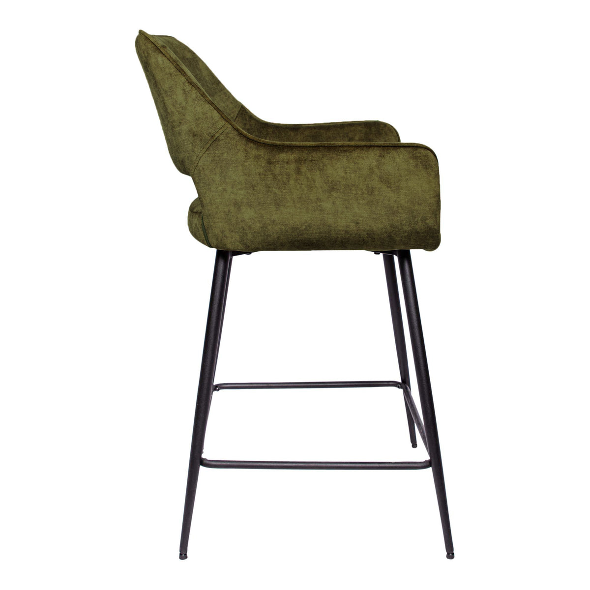 Zestaw 2 stołków barowych Fal Low Velvet Green PTMD