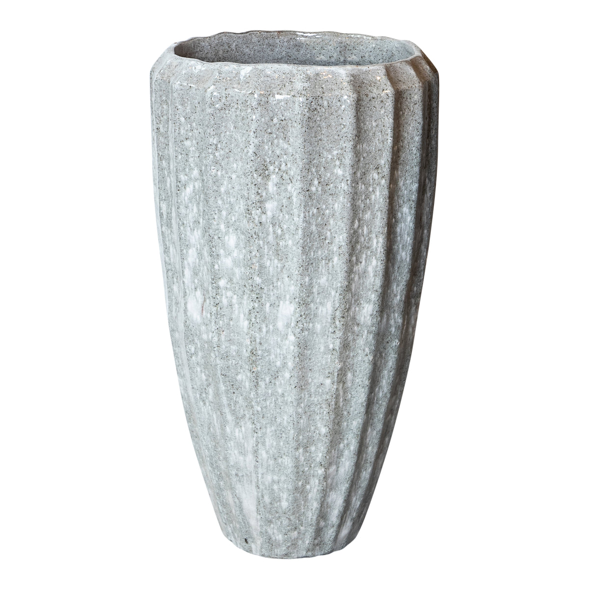 Biała ceramiczna doniczka Olver Small Ø48x90cm PTMD
