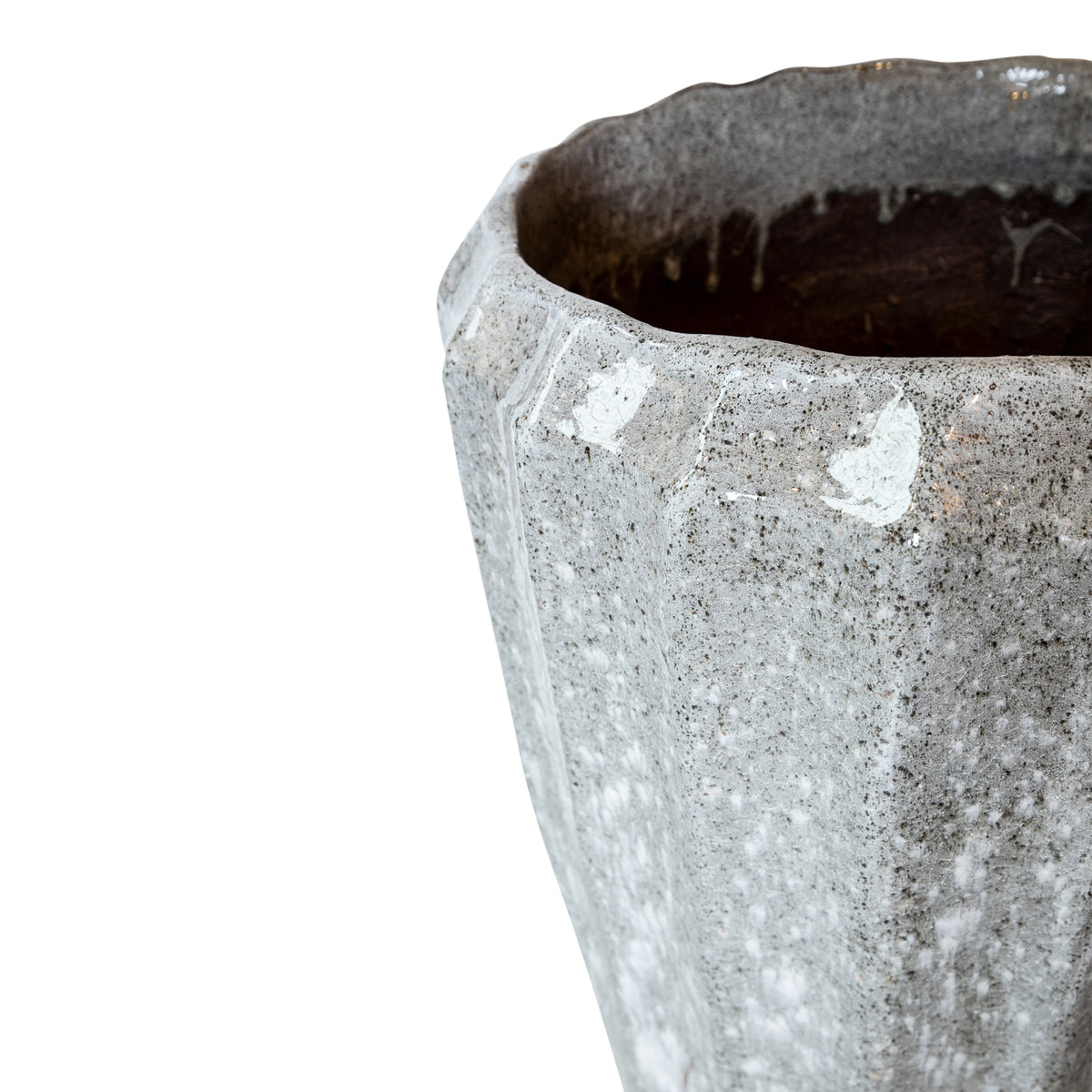 Biała ceramiczna doniczka Olver Small Ø48x90cm PTMD