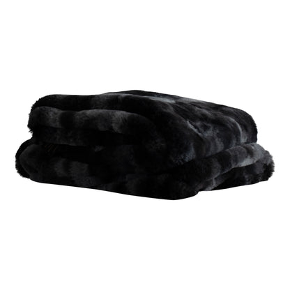 Linde Plaid Czarny Welur 150x200cm PTMD