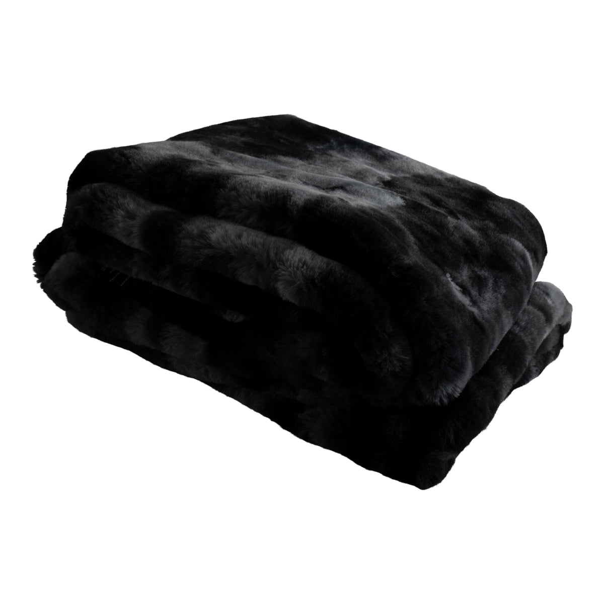 Linde Plaid Czarny Welur 150x200cm PTMD