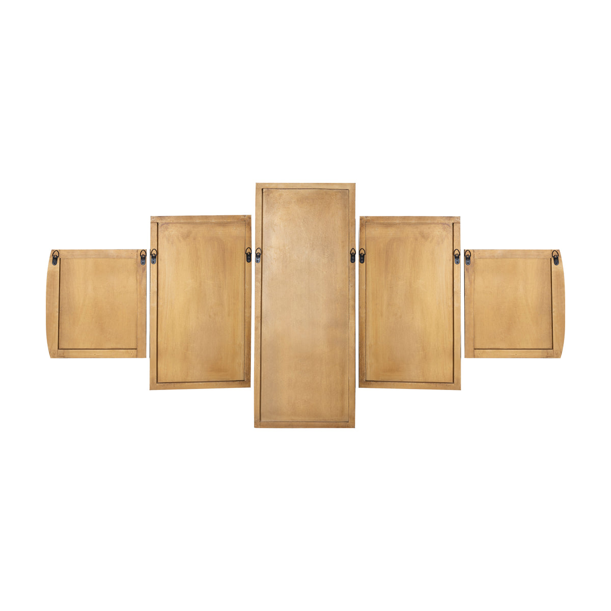 Panel ścienny Sharlene - 180x90cm - MDF - Złoty PTMD