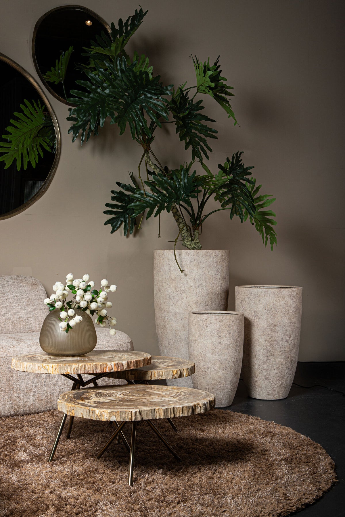 Lustro Limara - 115x115x2 cm - Aluminium - Mosiądz PTMD