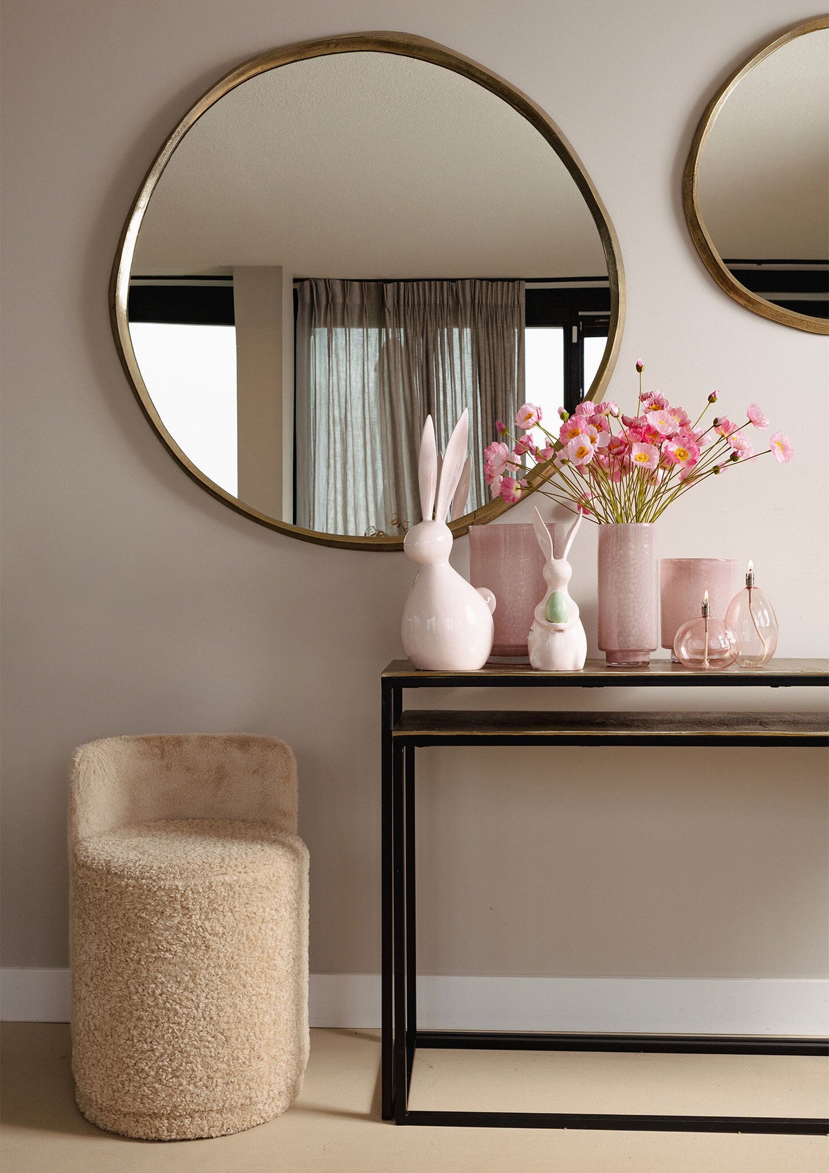 Lustro Limara - 115x115x2 cm - Aluminium - Mosiądz PTMD