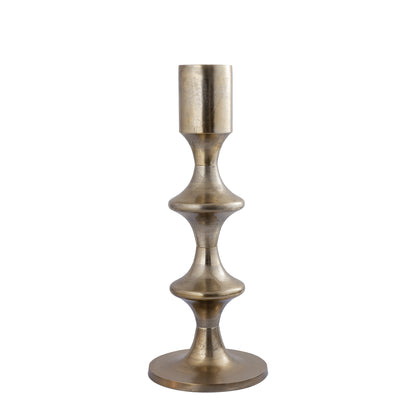Taika Gold aluminiowy okrągły świecznik na tabliczkach niski H73cm PTMD