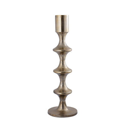 Taika Gold alu okrągły świecznik tabs H92cm PTMD