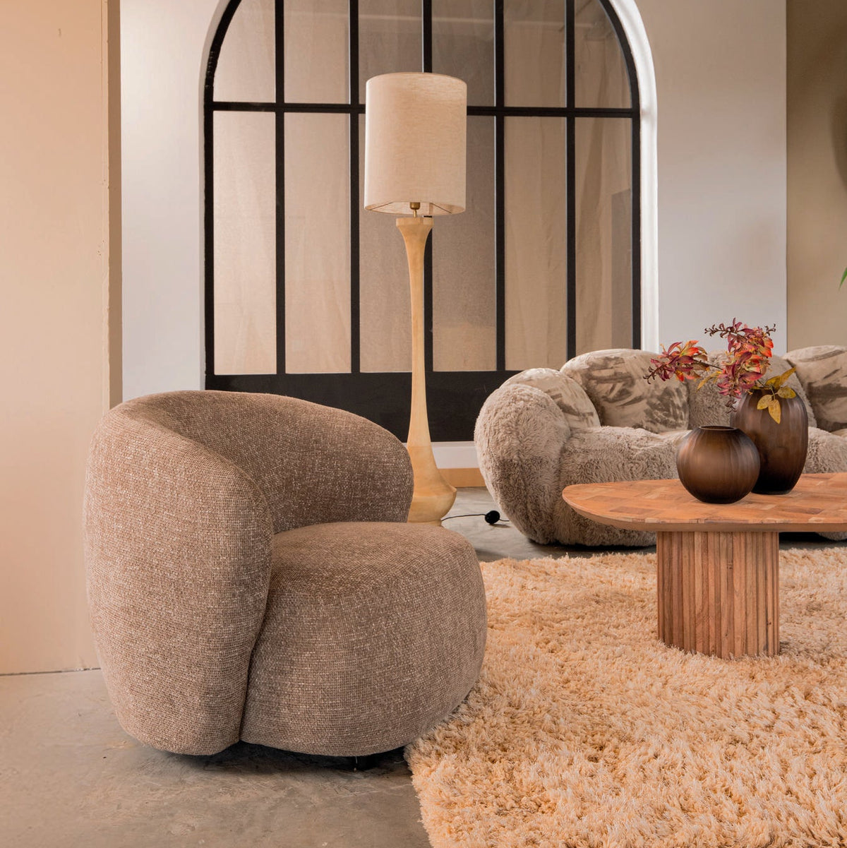 Fotel Aphrodite Taupe legacy 3 mink PTMD