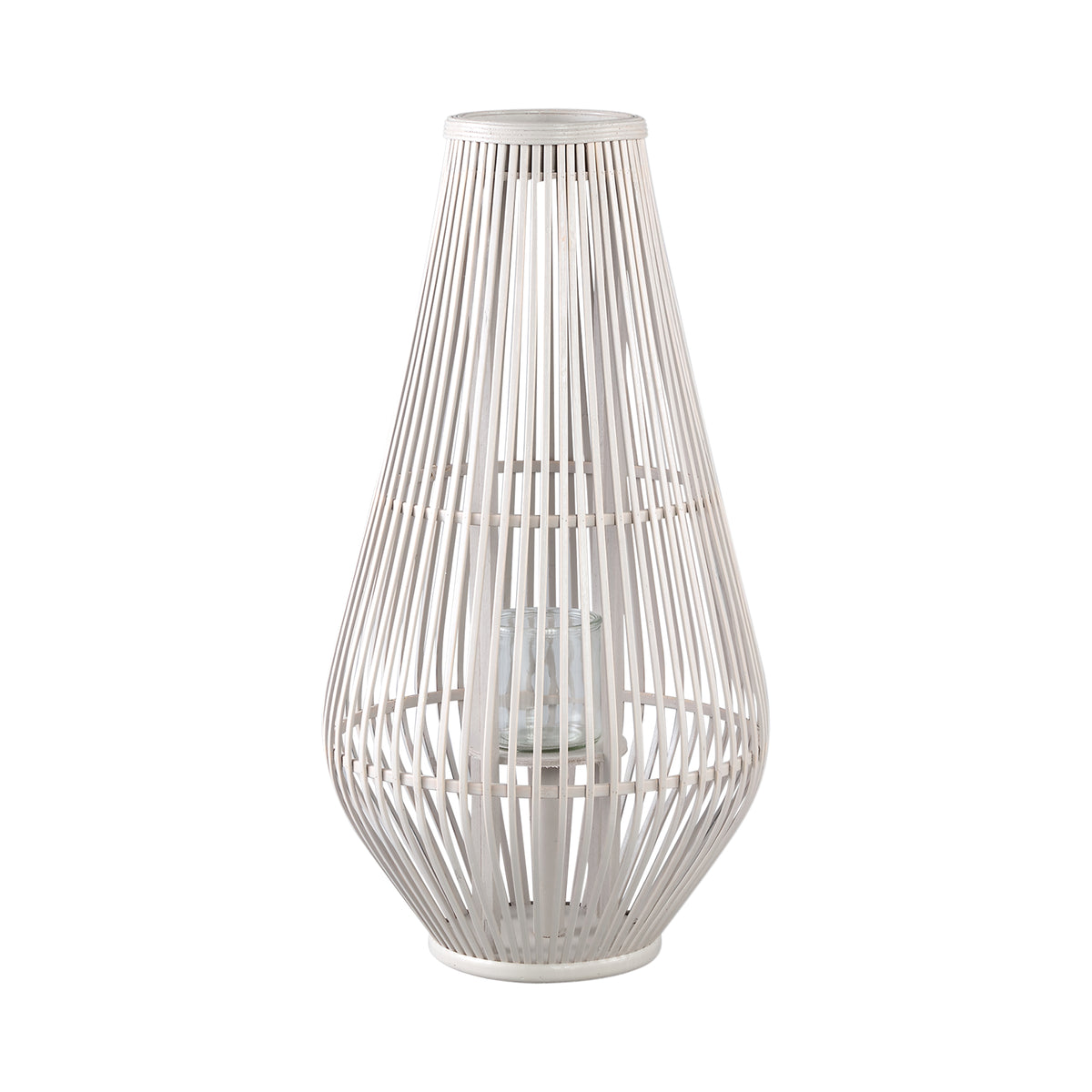 Lampa Lysia L- 35x35x68 cm - Szkło - Białe PTMD