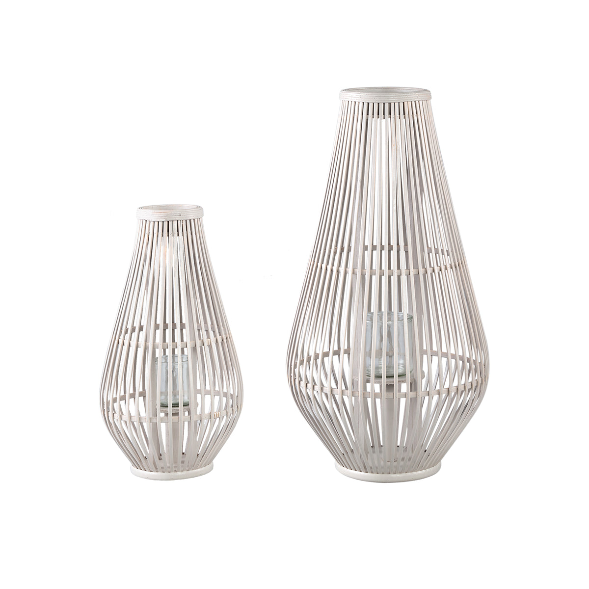 Lampa Lysia L- 35x35x68 cm - Szkło - Białe PTMD