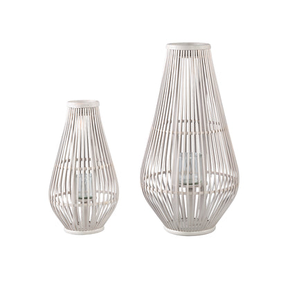Lampa Lysia L- 35x35x68 cm - Szkło - Białe PTMD