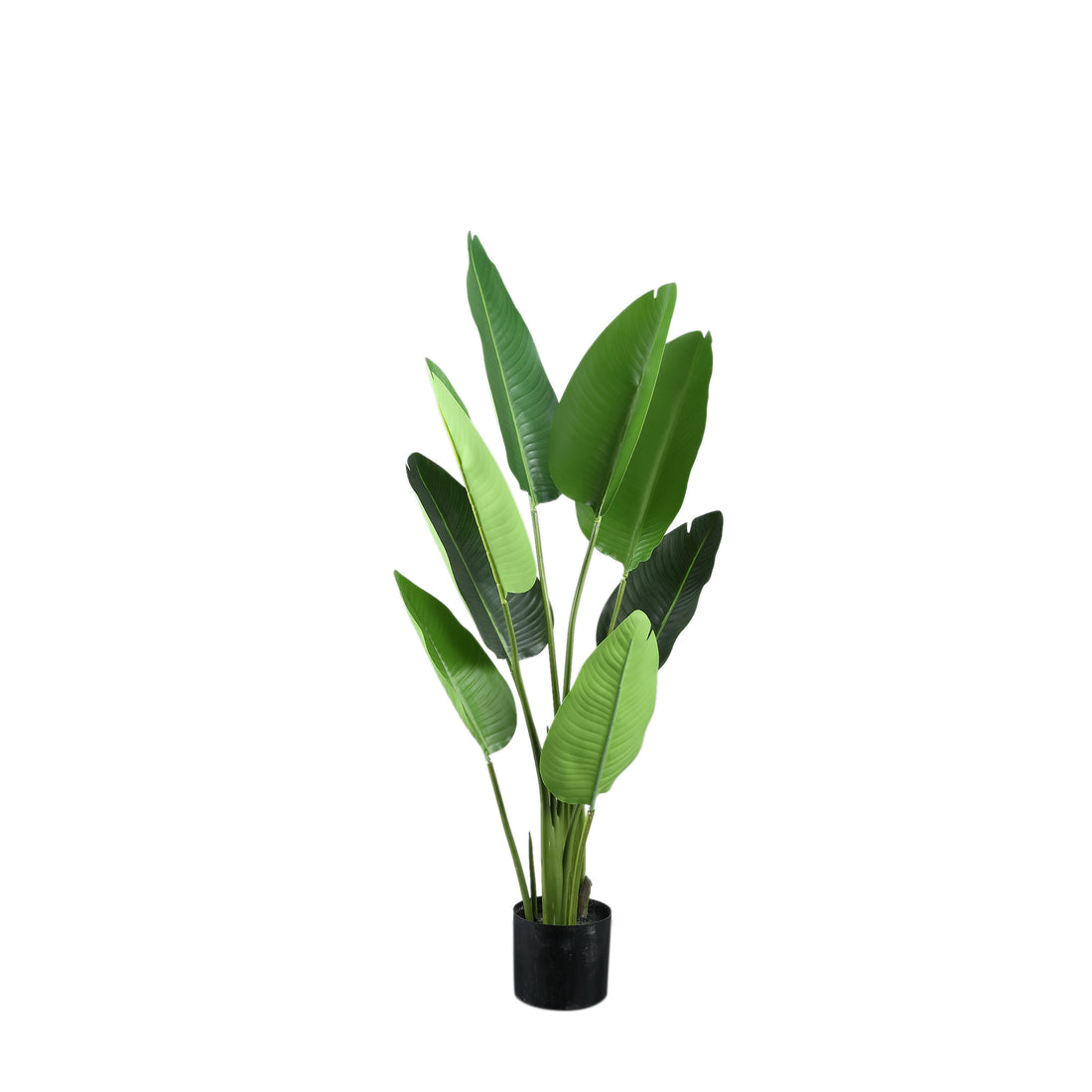 Roślina sztuczna Leaves Green PE Real Touch Strelitzia S 77x56x117cm PTMD