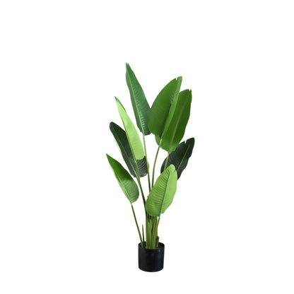 Roślina sztuczna Leaves Green PE Real Touch Strelitzia S 77x56x117cm PTMD