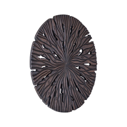 Panel ścienny Bonte S - 90x2x90 cm - MDF - Brązowy PTMD