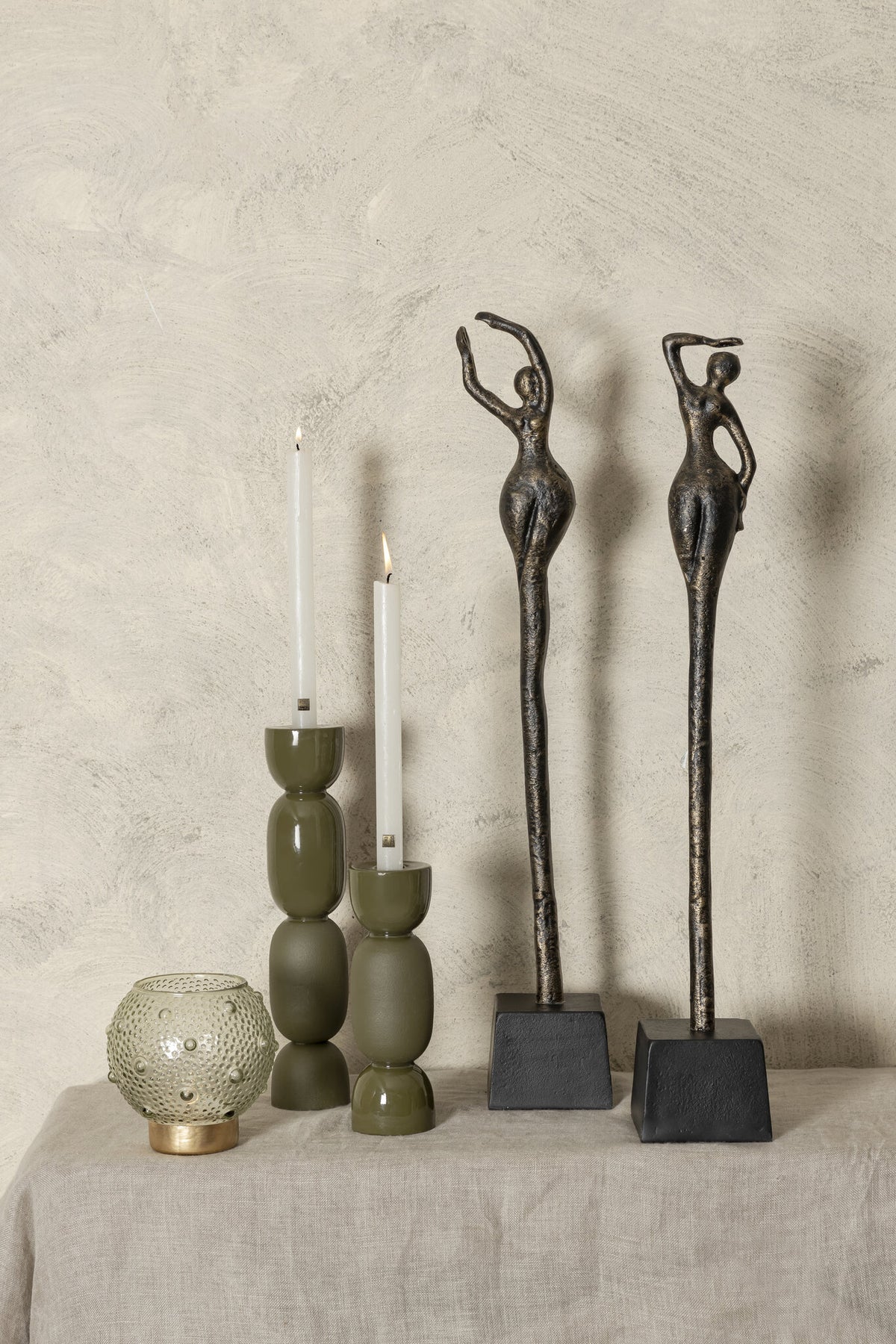 Ciwan Antyczne mosiądz odlewany z aluminium posąg kobiecy A PTMD