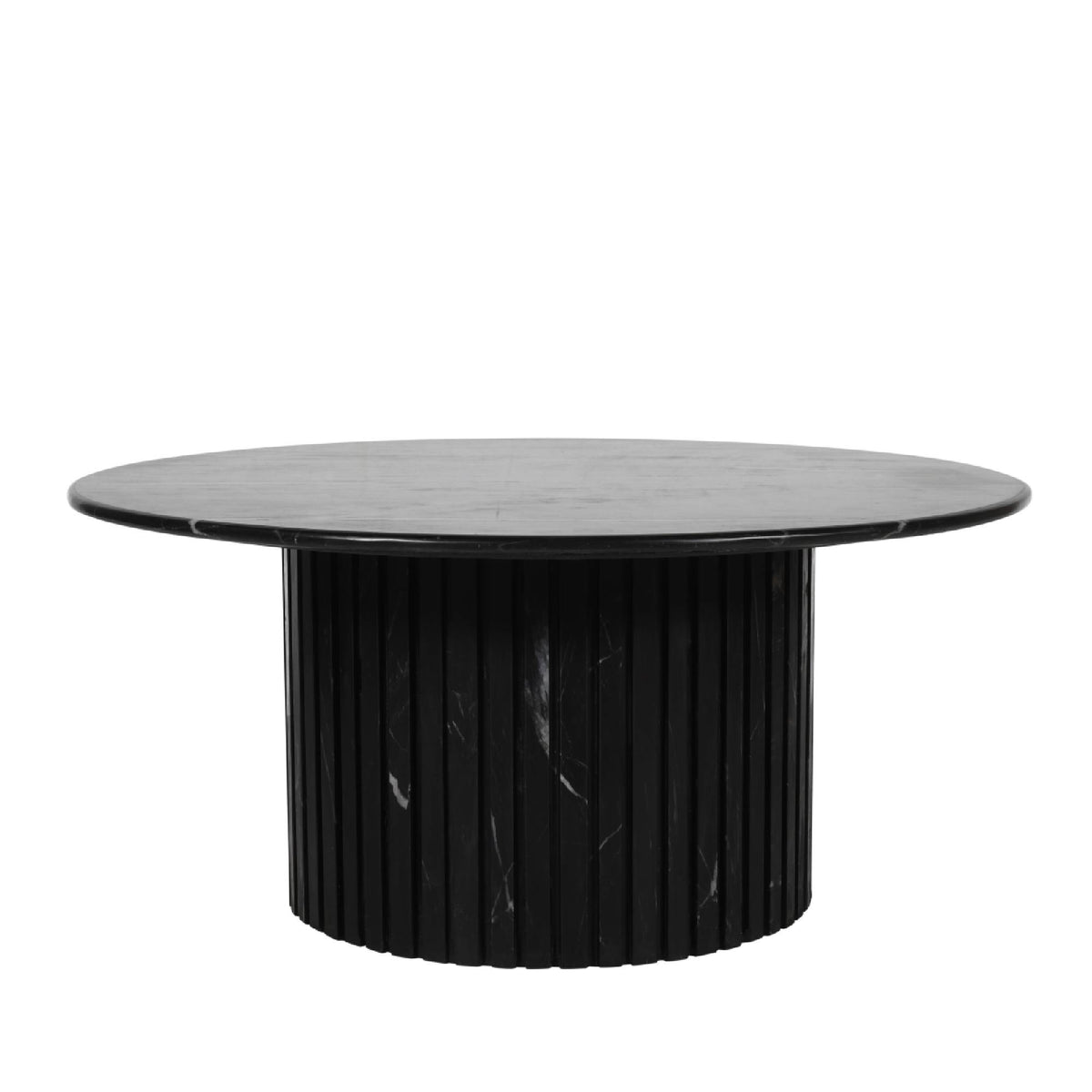Stolik kawowy Neelim - 91x91x41 cm - Marmur - Czarny PTMD