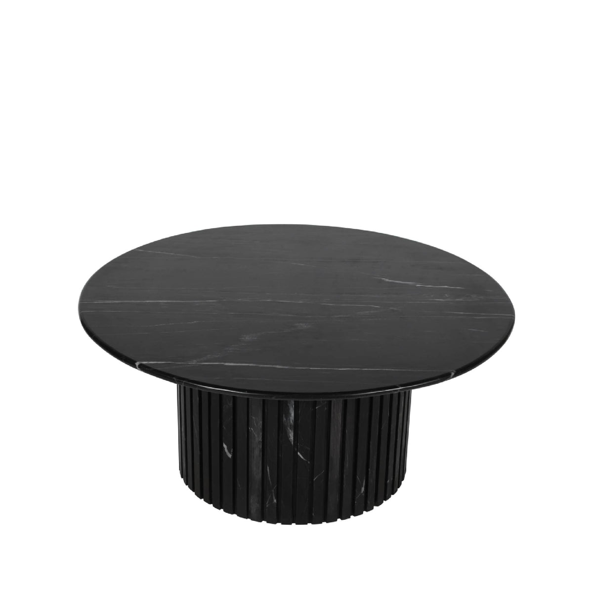 Stolik kawowy Neelim - 91x91x41 cm - Marmur - Czarny PTMD