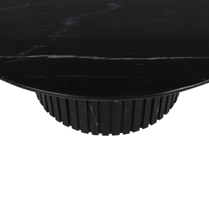 Stolik kawowy Neelim - 91x91x41 cm - Marmur - Czarny PTMD