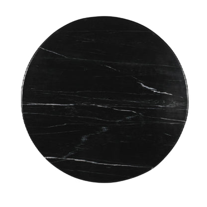 Stolik kawowy Neelim - 91x91x41 cm - Marmur - Czarny PTMD