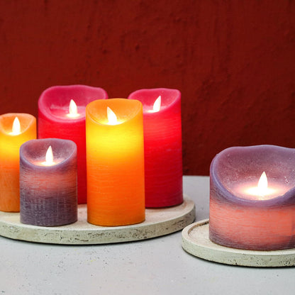 Zestaw 5 świec LED Rustic Lilac PTMD