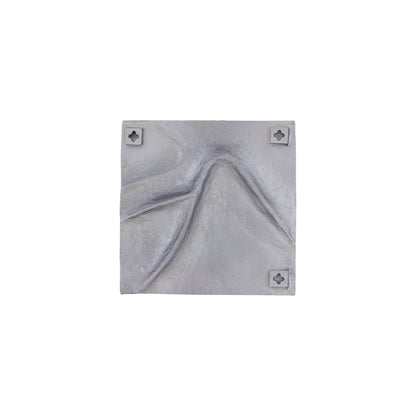 Panel ścienny Gihan S - 42x5x42 cm - Aluminium - Srebrny PTMD