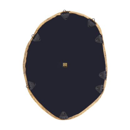 Lustro Paisley Brass o organicznym kształcie, okrągłe, 56 × 3 × 72 cm, PTMD