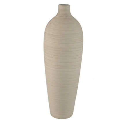Wazon butelkowy Cavinn z ceramiki, beżowy, Ø24 cm x H70 cm, PTMD