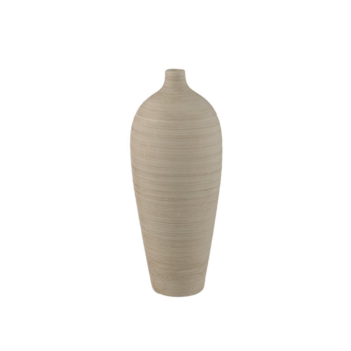 Wazon butelkowy Cavinn z ceramiki, beżowy, Ø18 cm x W44 cm, PTMD