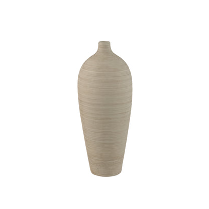 Wazon butelkowy Cavinn z ceramiki, beżowy, Ø18 cm x W44 cm, PTMD