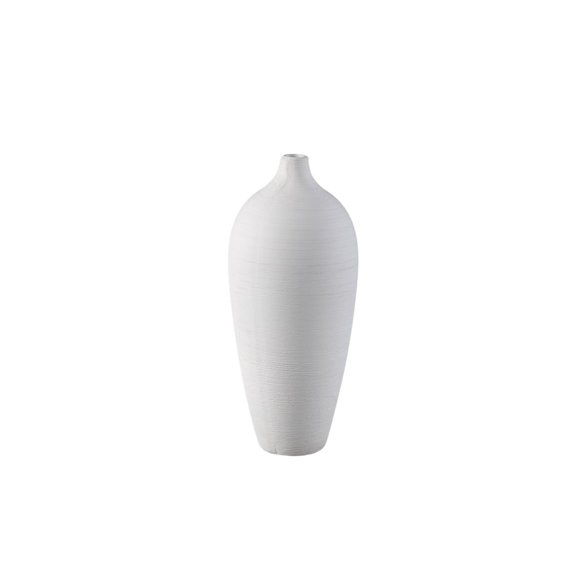 Wazon butelkowy Cavinn z białej ceramiki Ø15 cm x W35 cm PTMD