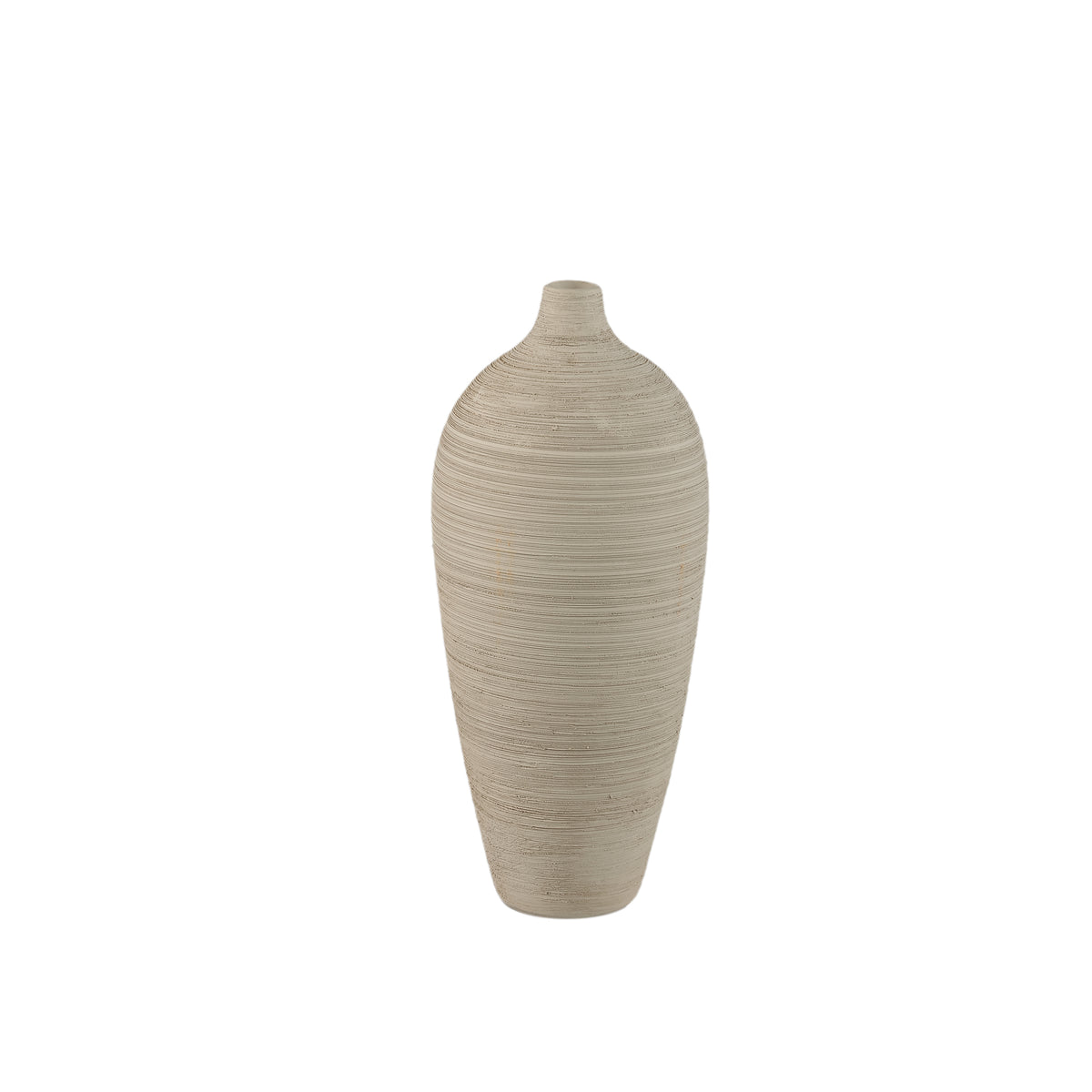 Wazon butelkowy Cavinn z ceramiki, beżowy, Ø15 cm x H35 cm, PTMD