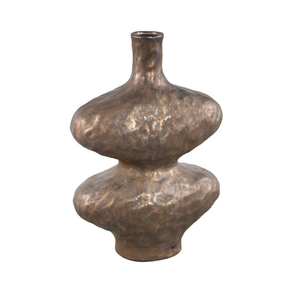 Chelsean Brązowa ceramiczna waza o kształcie owalu i bulwy L 28x16x40cm PTMD