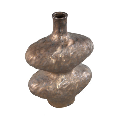Chelsean Brązowa ceramiczna waza o kształcie owalu i bulwy L 28x16x40cm PTMD