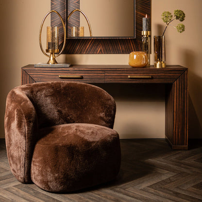 Fotel Aphrodite Dark Brown Fur PTMD