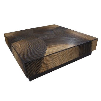 PTMD Casablanca Brązowy stolik kawowy Kwadratowy 120x120cm