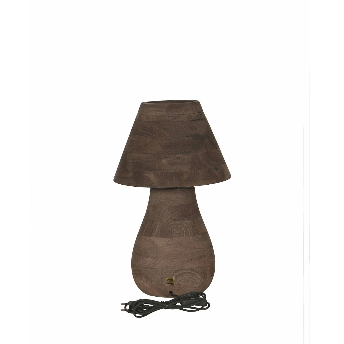 Lampa stołowa Peake Brązowe drewno mango Mała PTMD