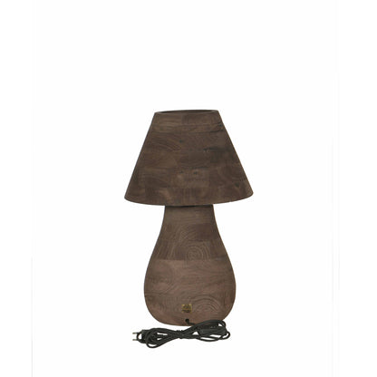 Lampa stołowa Peake Brązowe drewno mango Mała PTMD