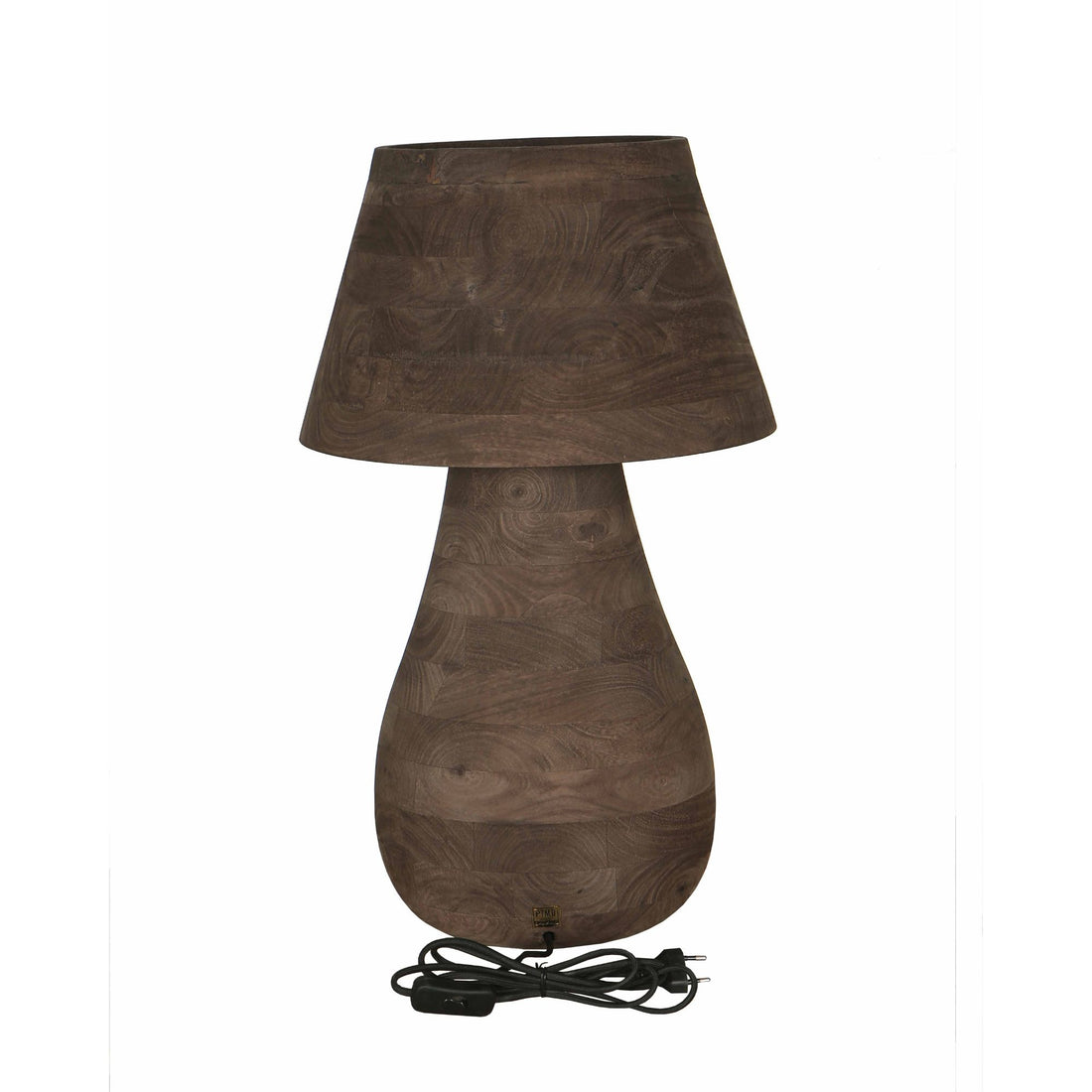 Lampa stołowa Peake Brązowe drewno mango Large PTMD
