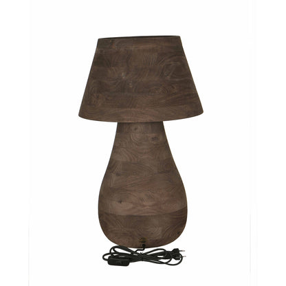 Lampa stołowa Peake Brązowe drewno mango Large PTMD