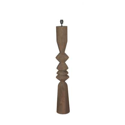 Lampa podłogowa Elaine Brązowe Drewno Mango Okrągła Podstawa H130cm PTMD