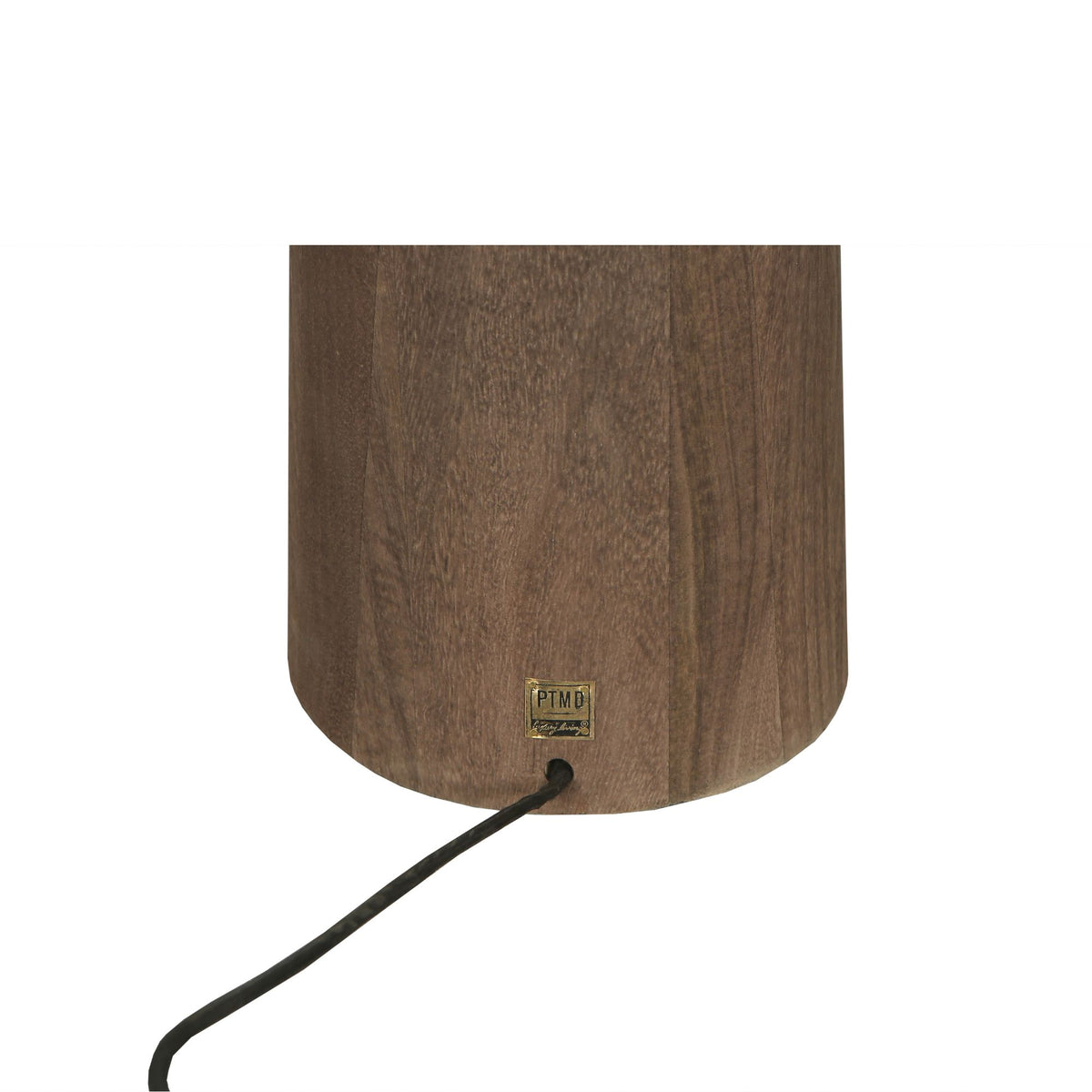 Lampa podłogowa Elaine Brązowe Drewno Mango Okrągła Podstawa H130cm PTMD