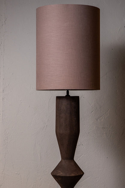 Lampa podłogowa Elaine Brązowe Drewno Mango Okrągła Podstawa H130cm PTMD