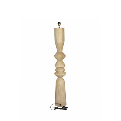 Lampa podłogowa Elaine Mango Drewniana Okrągła H130cm PTMD