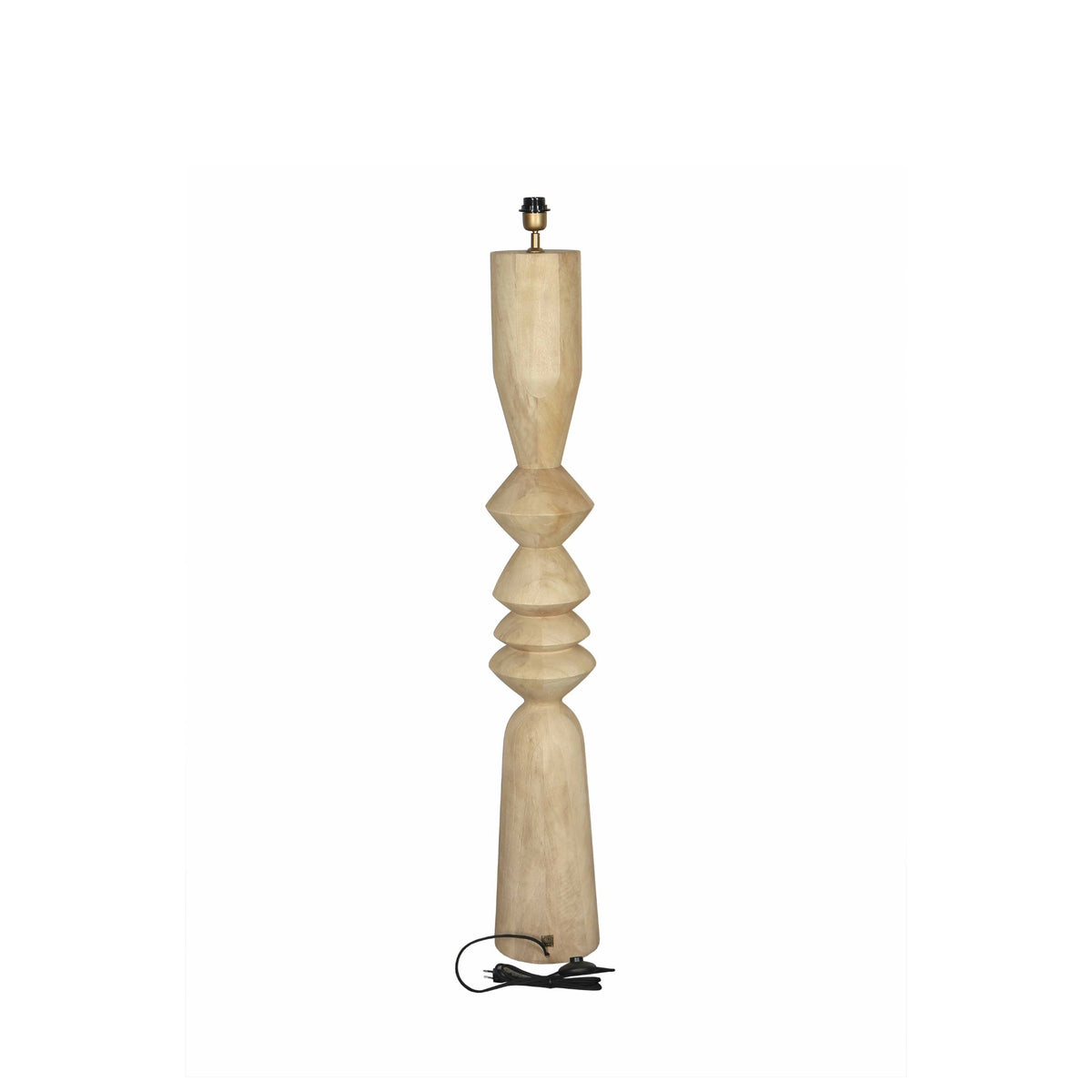 Lampa podłogowa Elaine Mango Drewniana Okrągła H130cm PTMD