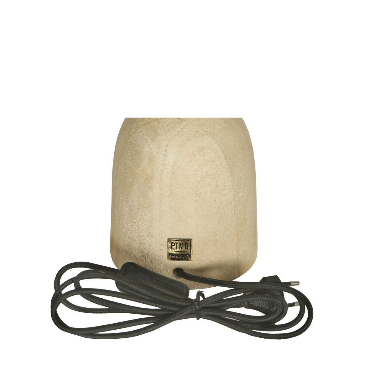 Lampa stołowa Elaine Naturalne Drewno Mango Okrągła Podstawa PTMD
